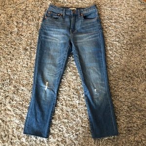 Madewell High Rise Slim Cropped Boyfriend Jeans
